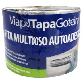 Manta Asfáltica Aluminizada Telhado Auto Adesiva Largura 10Cm