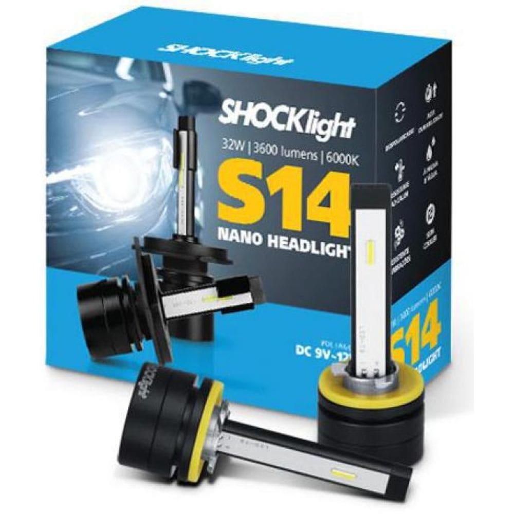 Kit Lâmpada Super Led Nano Headlight H27, 6000K, 3600 Lm