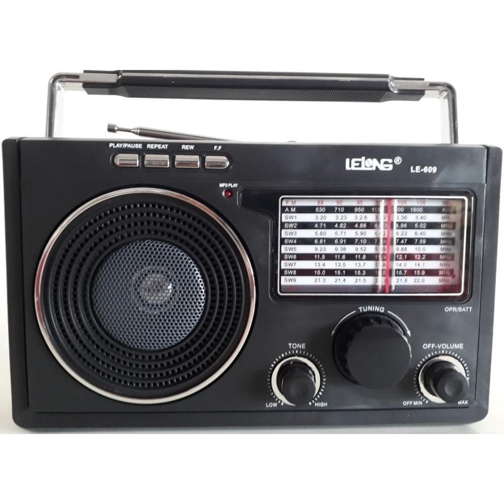 Rádio Lelong Retrô Le-609 Antigo Usb Sd Recarregável