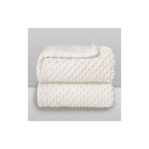 Cobertor Donna Laço Bebê Plush com Sherpa Dots Bolinhas