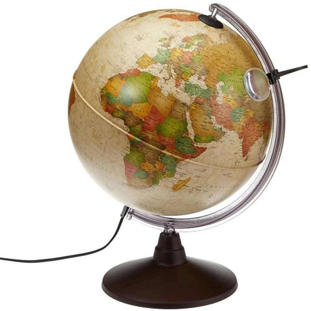 Globo Marco Polo 30 cm Iluminado com Lupa - Tecnodidattica