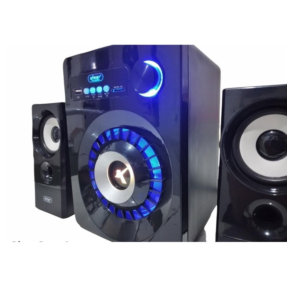 Mini System Caixa de Som Bluetooth USB SD LED FM 16W KNUP