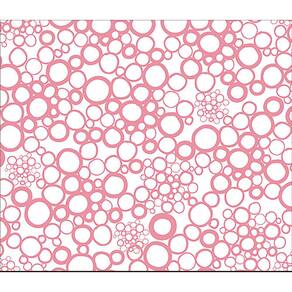 Papel de Parede Adesivo Lavável Floral Círculos Rosa