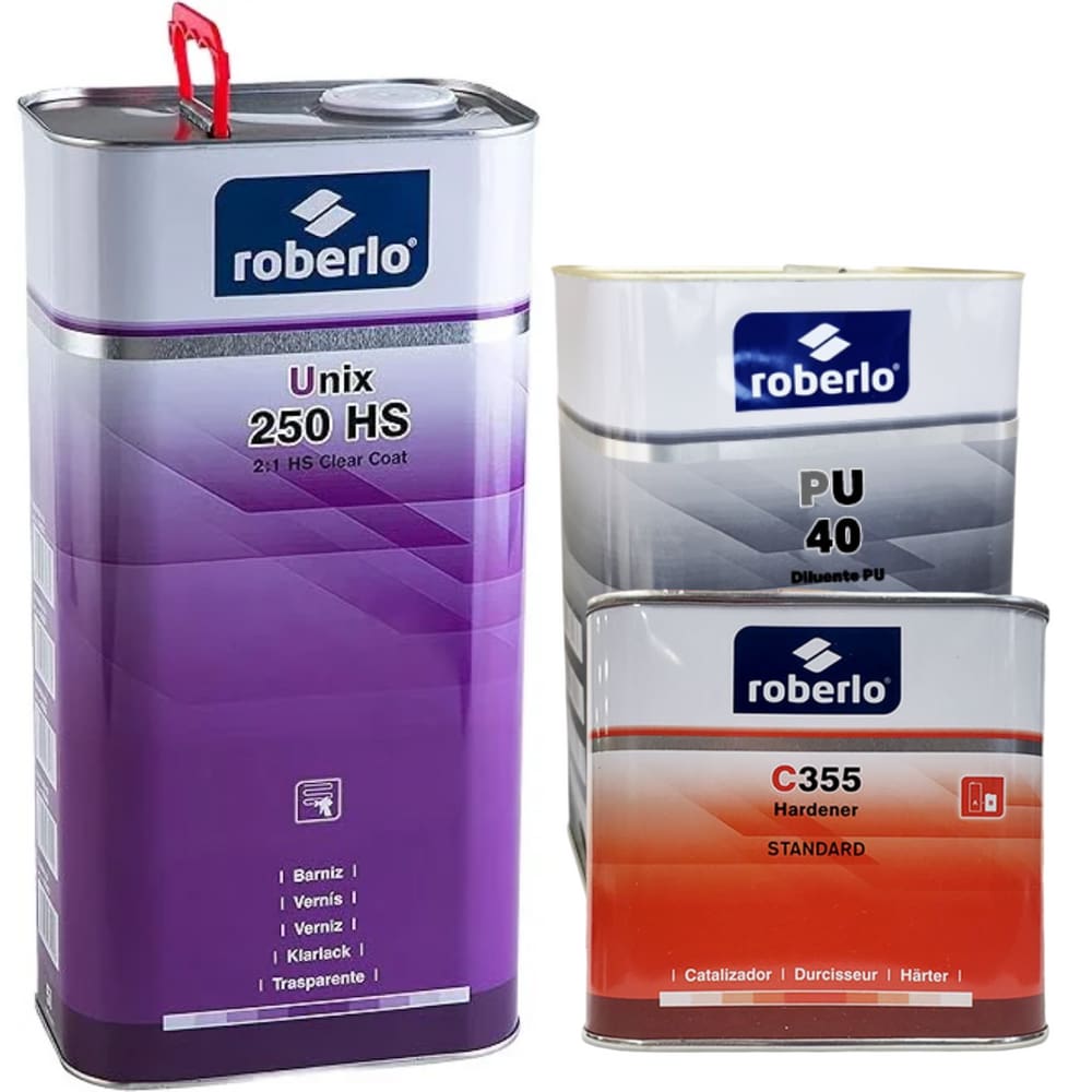 Verniz 250hs 2:1 5L + Catalisador + Diluente 5L Roberlo