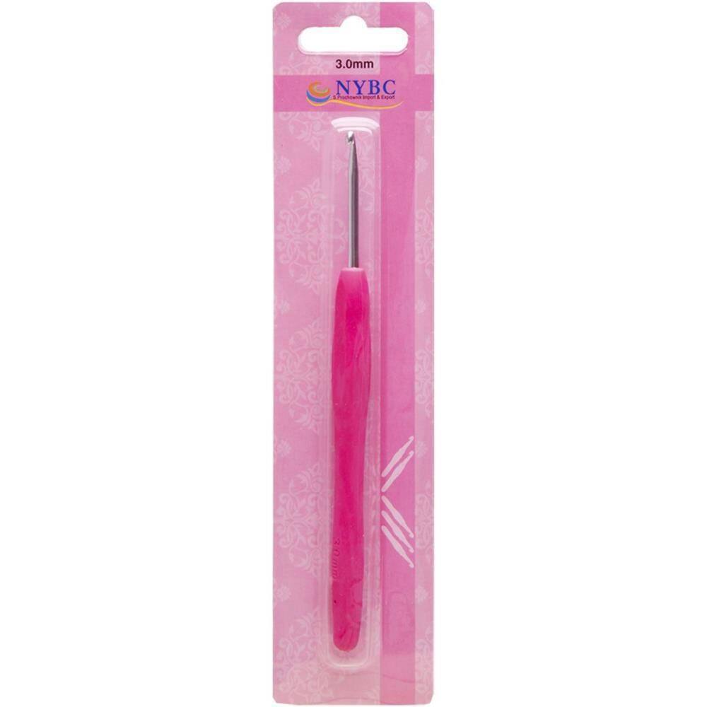 Agulha Para Croche Tamanho 3,0Mm Cabo Silicone Pink
