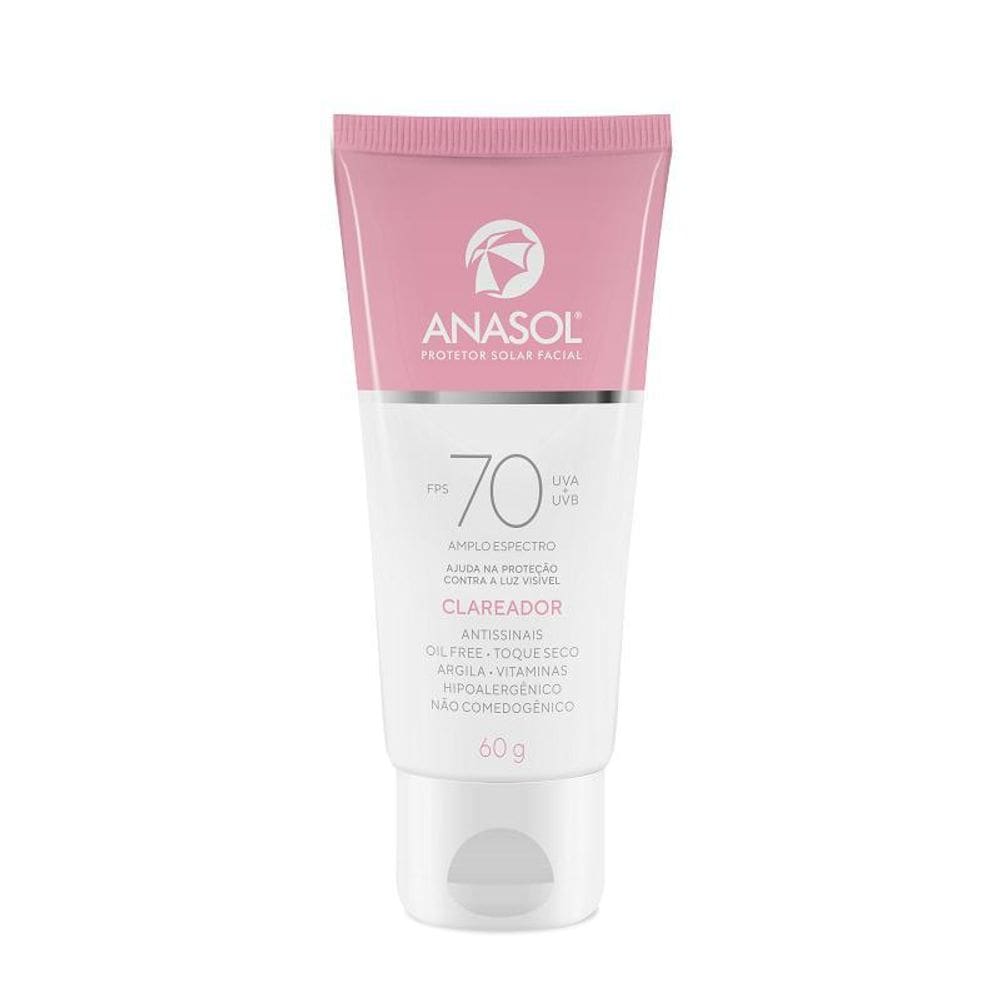 Protetor Facial Anasol Fps 70 Protetor Clareador Toque Seco