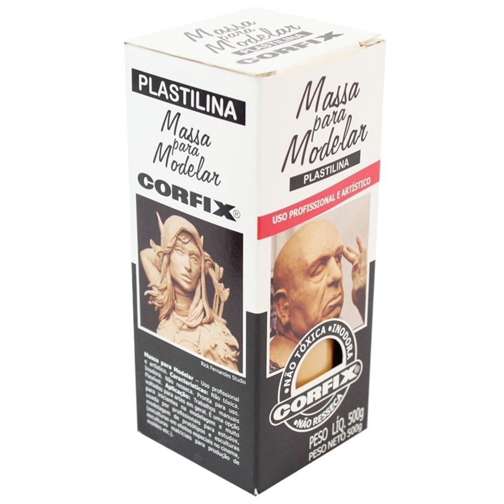Massa de Modelar Plastilina 500g Corfix - Amarelo Pele