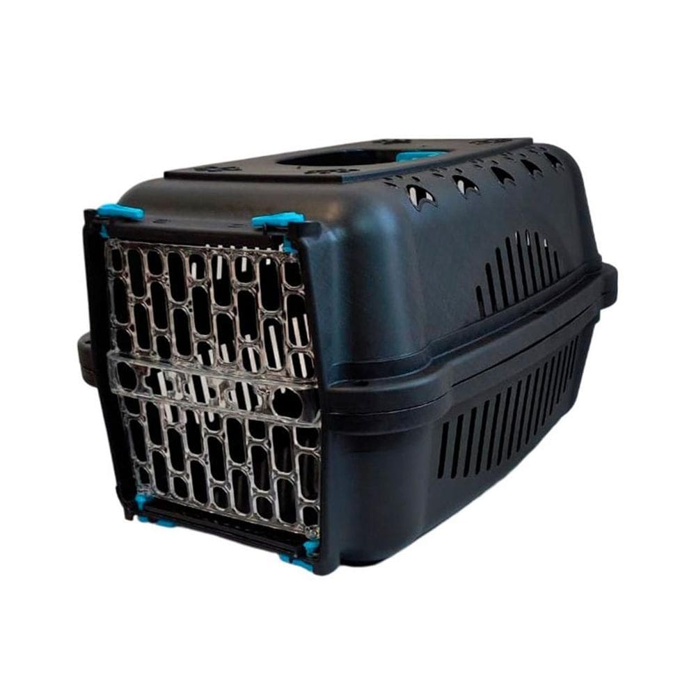 Caixa De Transporte Cachorro Gato Coelho N1 Azul