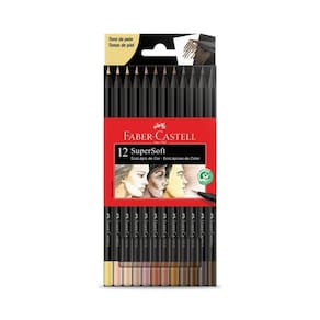 Ecolápis De Cor Supersoft Faber Castell - 12 Tons De Pele