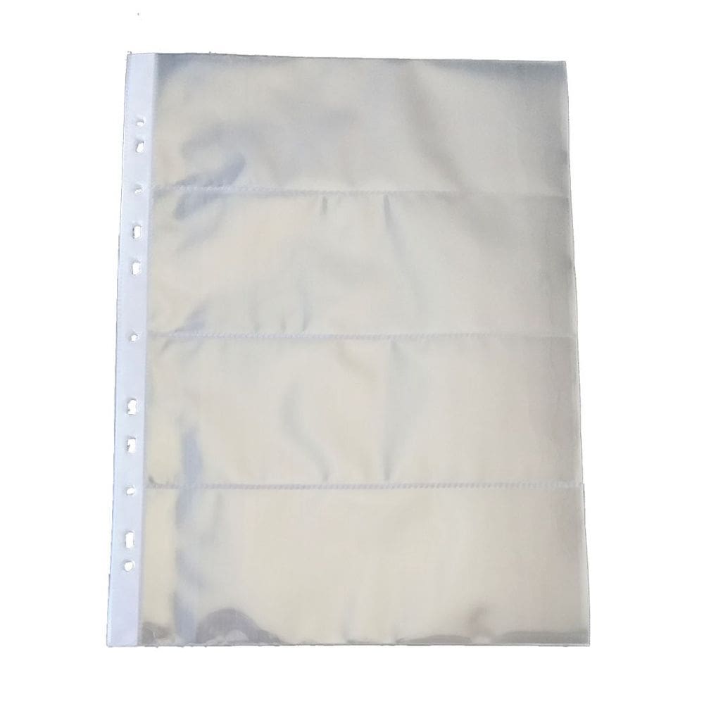 Kit com 10 Folhas Em Polipropileno Para 04 Cédulas Cada