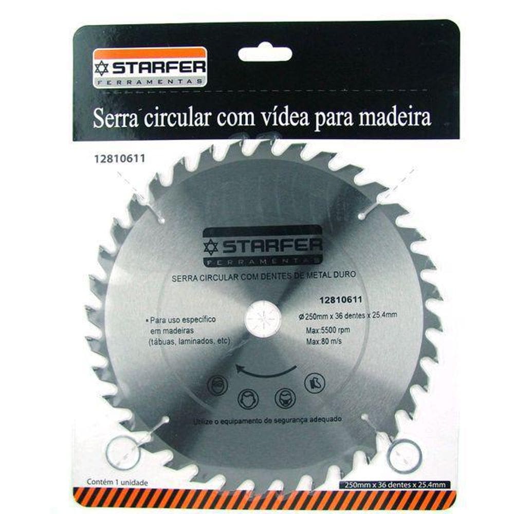 Lamina De Serra Circular Metral Duro 250Mmx36Dentes