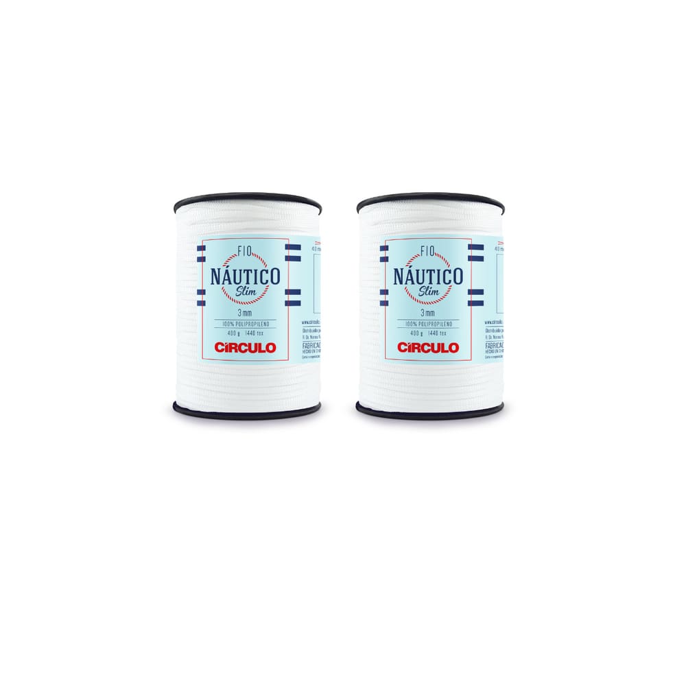 Kit 2 Fio Náutico Slim - Cor Branco