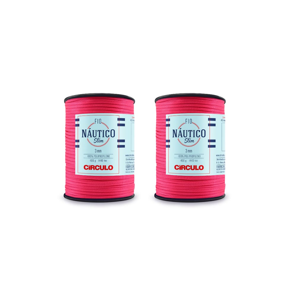 Kit 2 Fio Náutico Slim - Cor Tulipa
