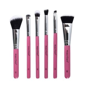 Kit Com 6 Pincéis Profissionais Nécessaire-2 Travel Beauty