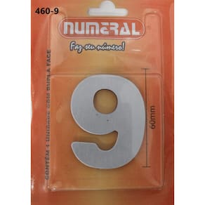 Número Residencial Em Aço Escovado - N 9