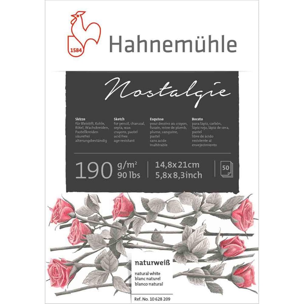 Bloco Sketch Pad Nostalgie Hahnemuhle 190G/M2 A5 50 Folhas