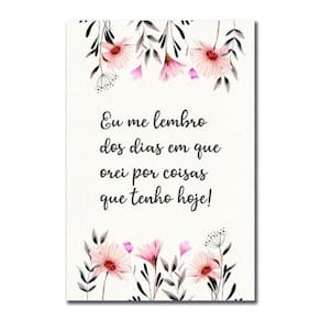 Placa Decorativa Deus Sempre Foi Sorte 20x30cm MDF Colorido