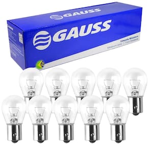 10 Lâmpada Gauss Miniatura Incolor P21/5W BA15D 12V 21/5W