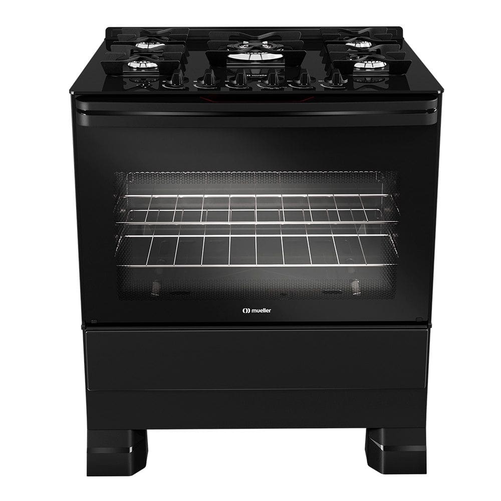 Fogão MFV5BF com 5 Bocas e Mesa de Vidro Mueller