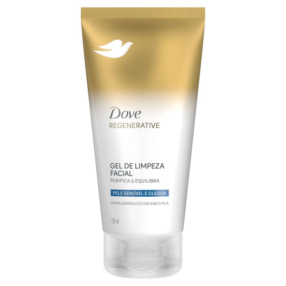 Gel de Limpeza Facial Dove Regenerative Pele Sensível e Oleosa 150ml