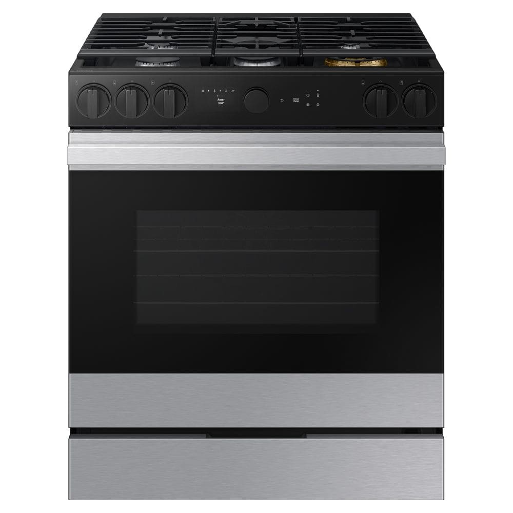 Fogão 5 bocas Serie 7 Com Câmera e Air fry Samsung NSG6DG8700SRAZ 76L 127V - Inox