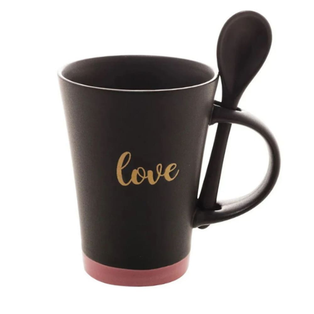 Caneca Love Gratefull Cerâmico Rosa Lyor