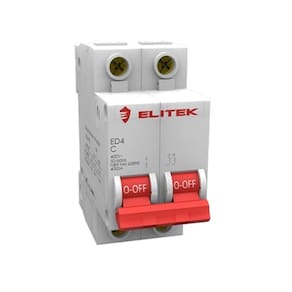 Disjuntor Bipolar 25A Curva C Din Elitek