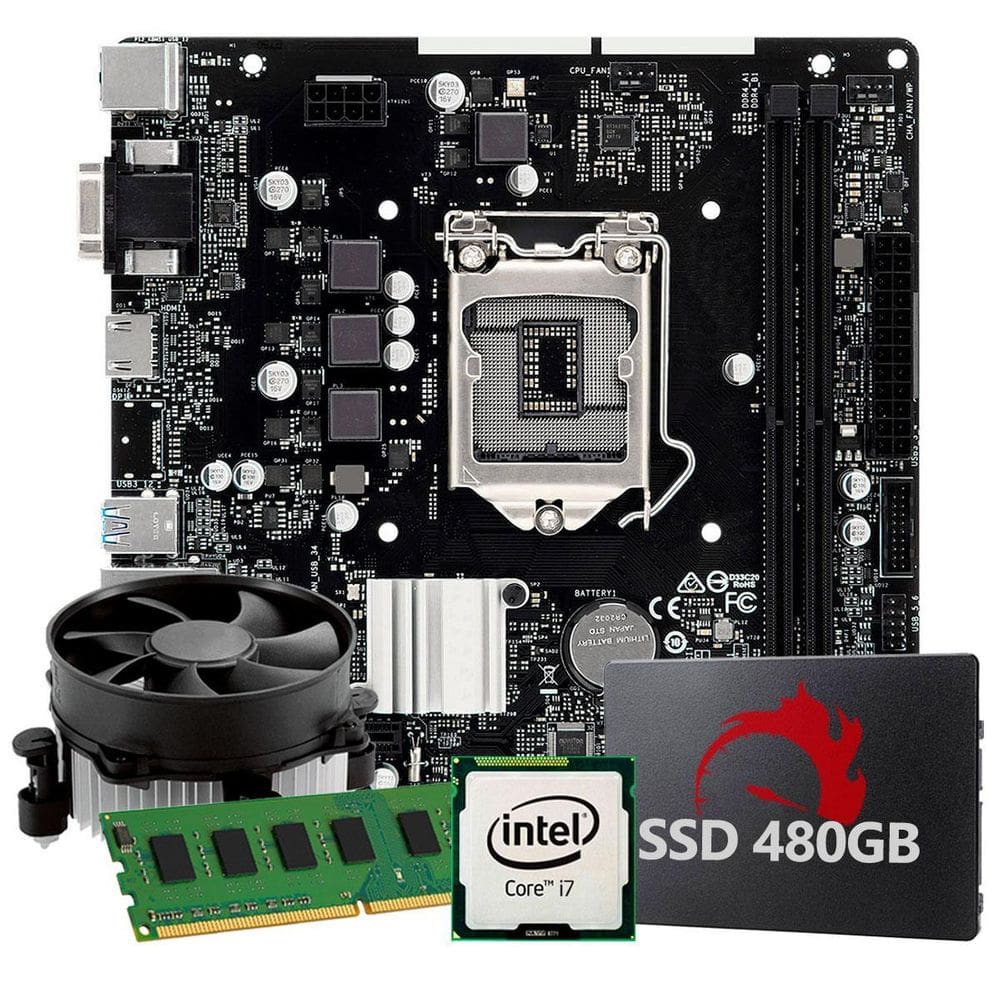 Kit Upgrade Intel Core I7 7 Geração, 16Gb Ram, Ssd 480Gb,