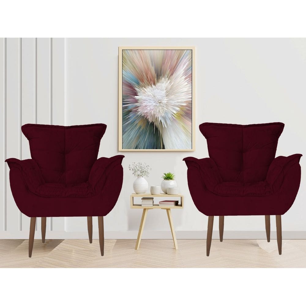 Poltrona Decorativa Parana Para Sala Confortável Bordo