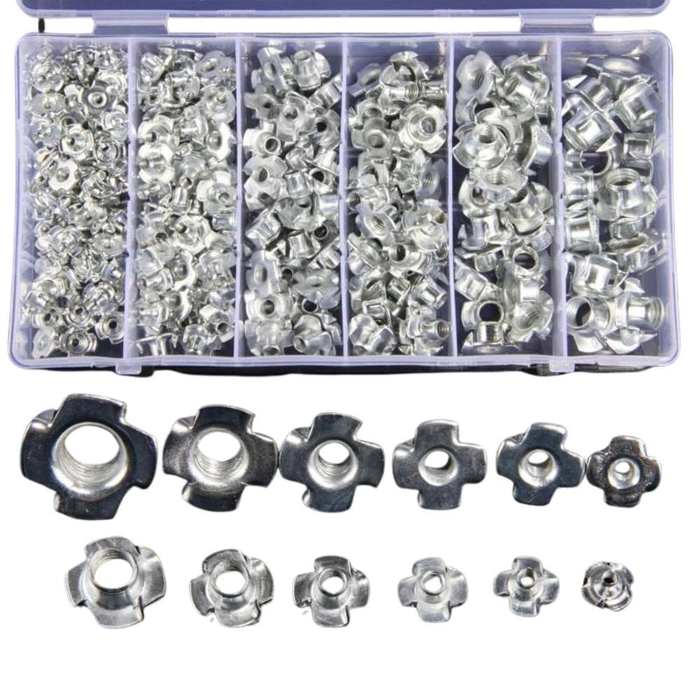Kit 245 Porcas Com Garra Para Madeira M3 M4 M5 M6 M8 M10