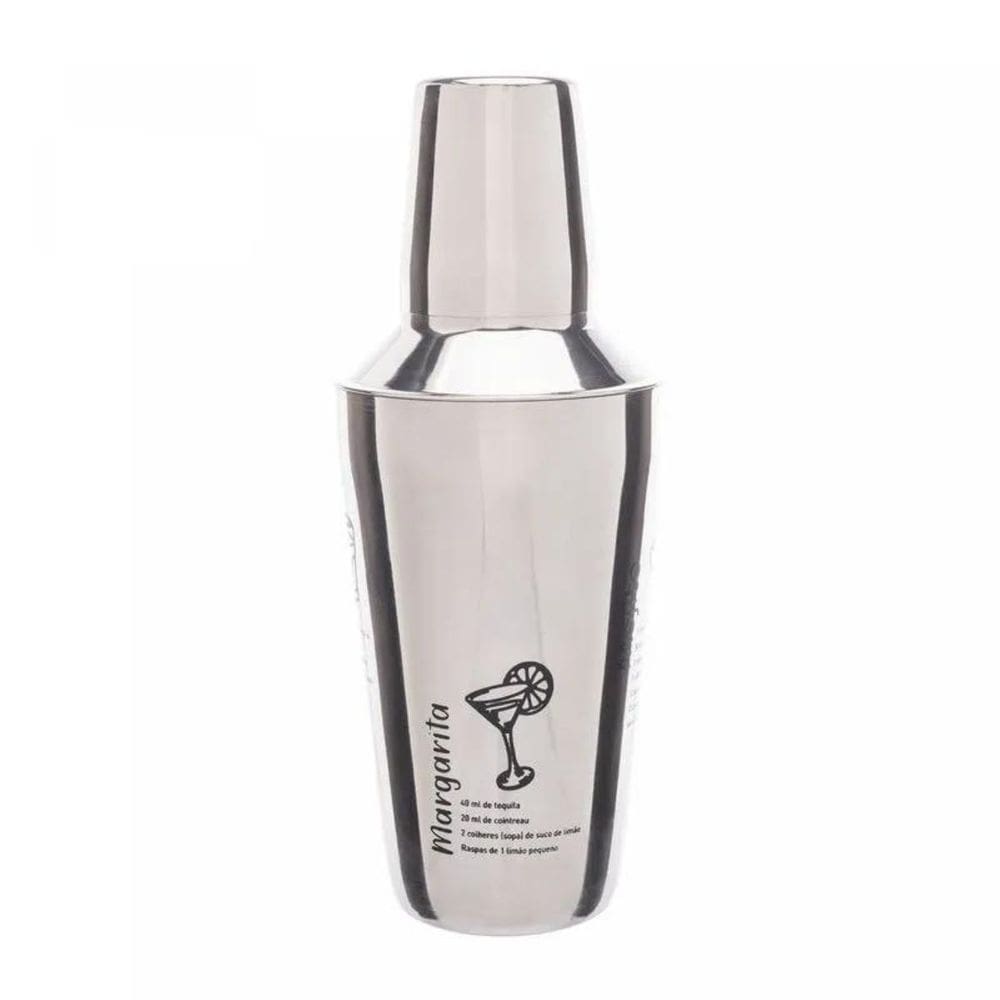 Coqueteleira de Aço Inox Com Receitas 500ml 2819 Lyor