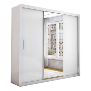 Guarda Roupa Casal Com Espelho Valência/ Malibu 03 Portas 04 Gavetas Tcil Móveis