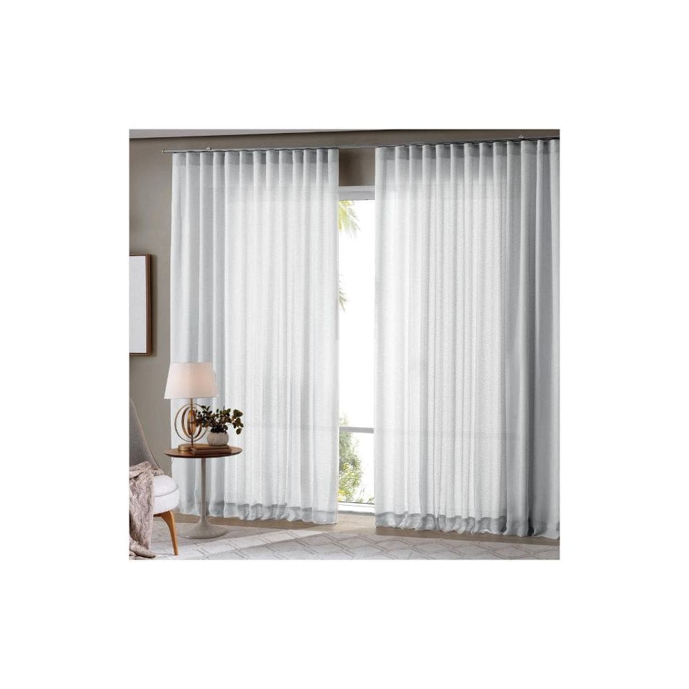 Cortina para Trilho Bella Janela 540x300 cm Inove Duplex Napoles Branco