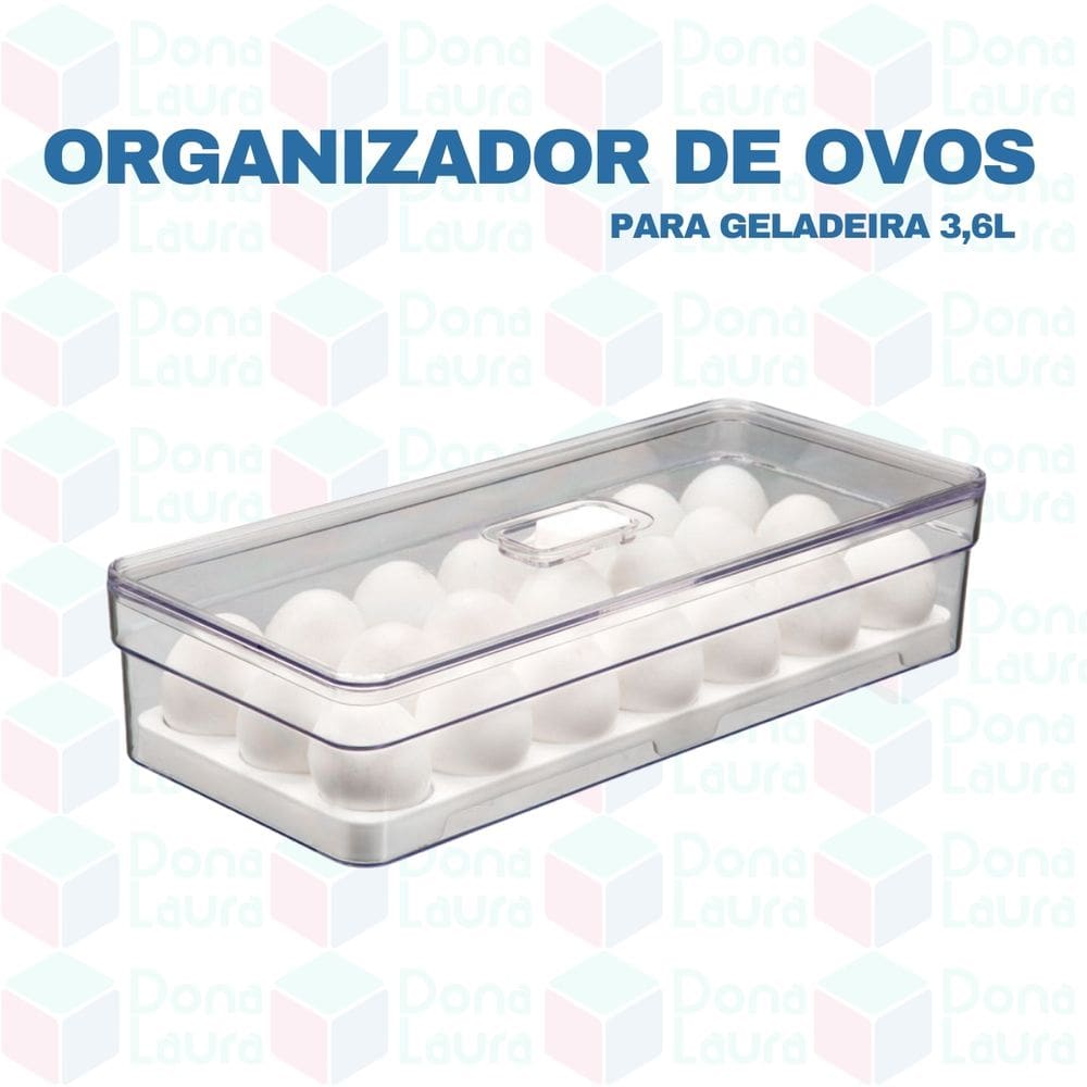 Conjunto 4 Organizadores Modulares Acrilico Com Porta Ovos