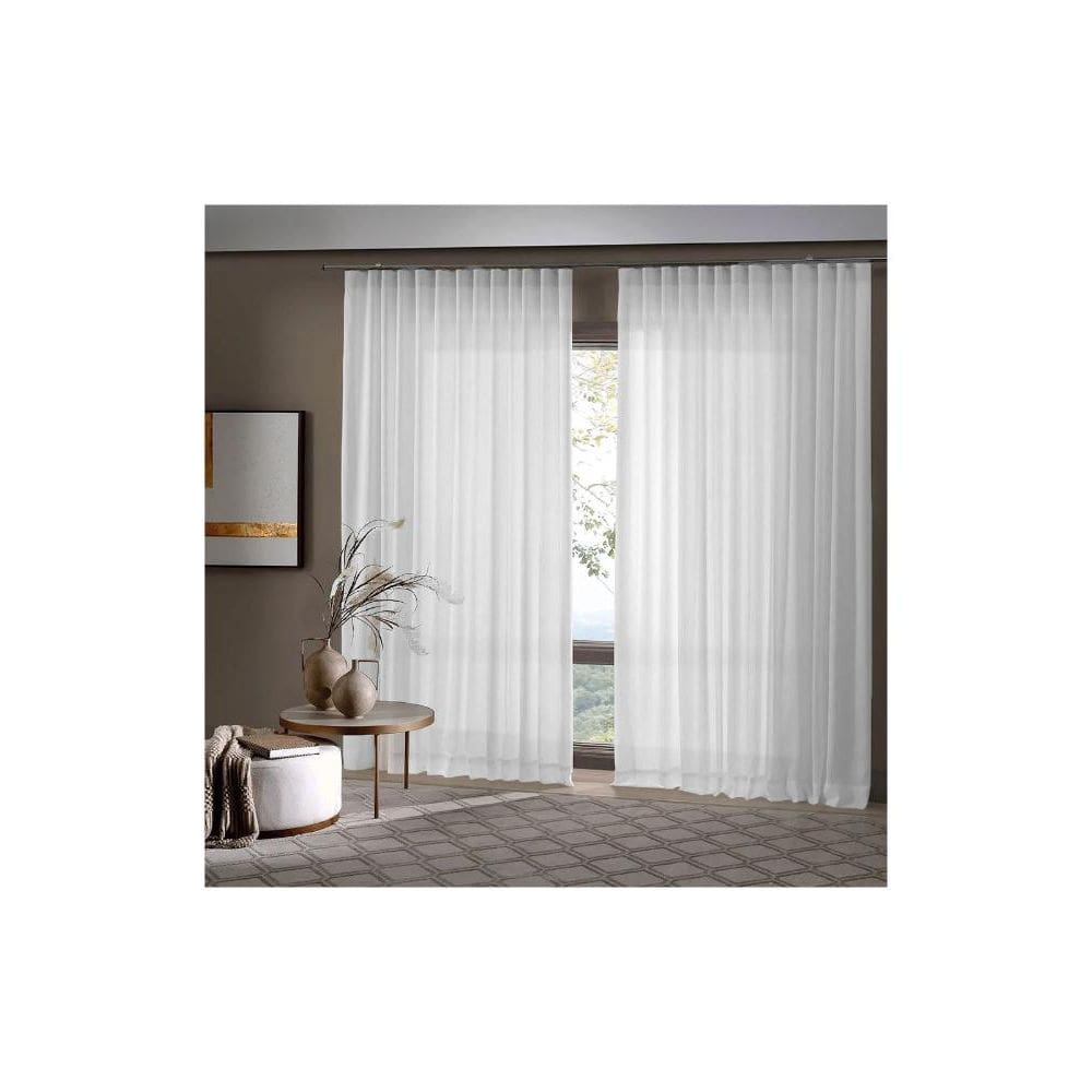 Cortina para Trilho Bella Janela 660x280 cm Duplex Inove Provença Branco