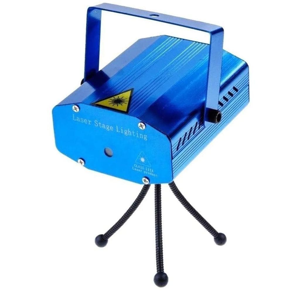 Mini Laser Stage Lighting Projetor Holográfico Tripé