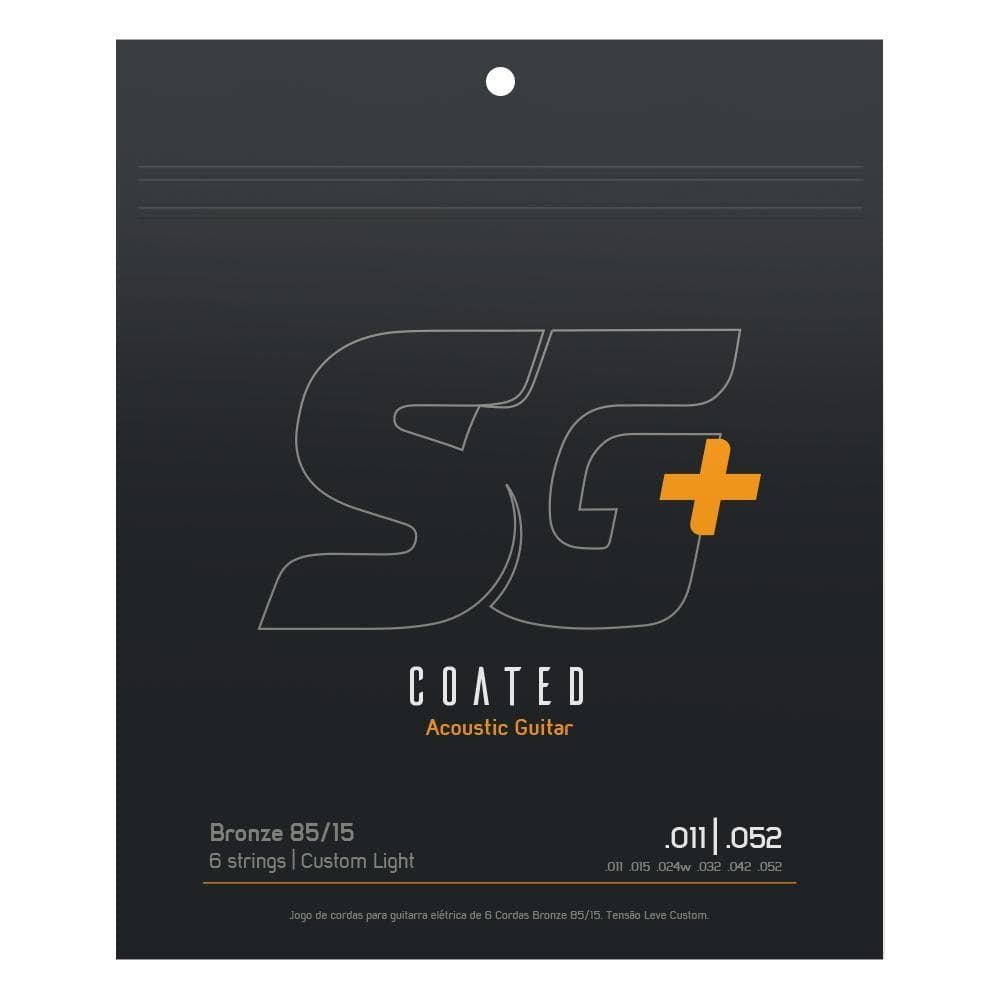 Encordoamento Para Violão Sg + Strings Coated .011 Bronze