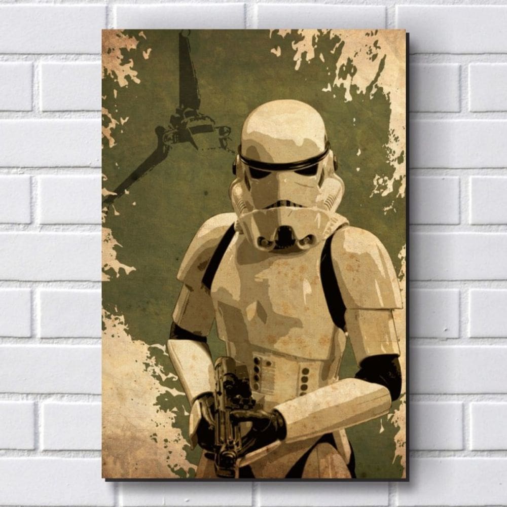 Placa Decorativa - Modelo P402 - Star Wars 30X20Cm Em Mdf