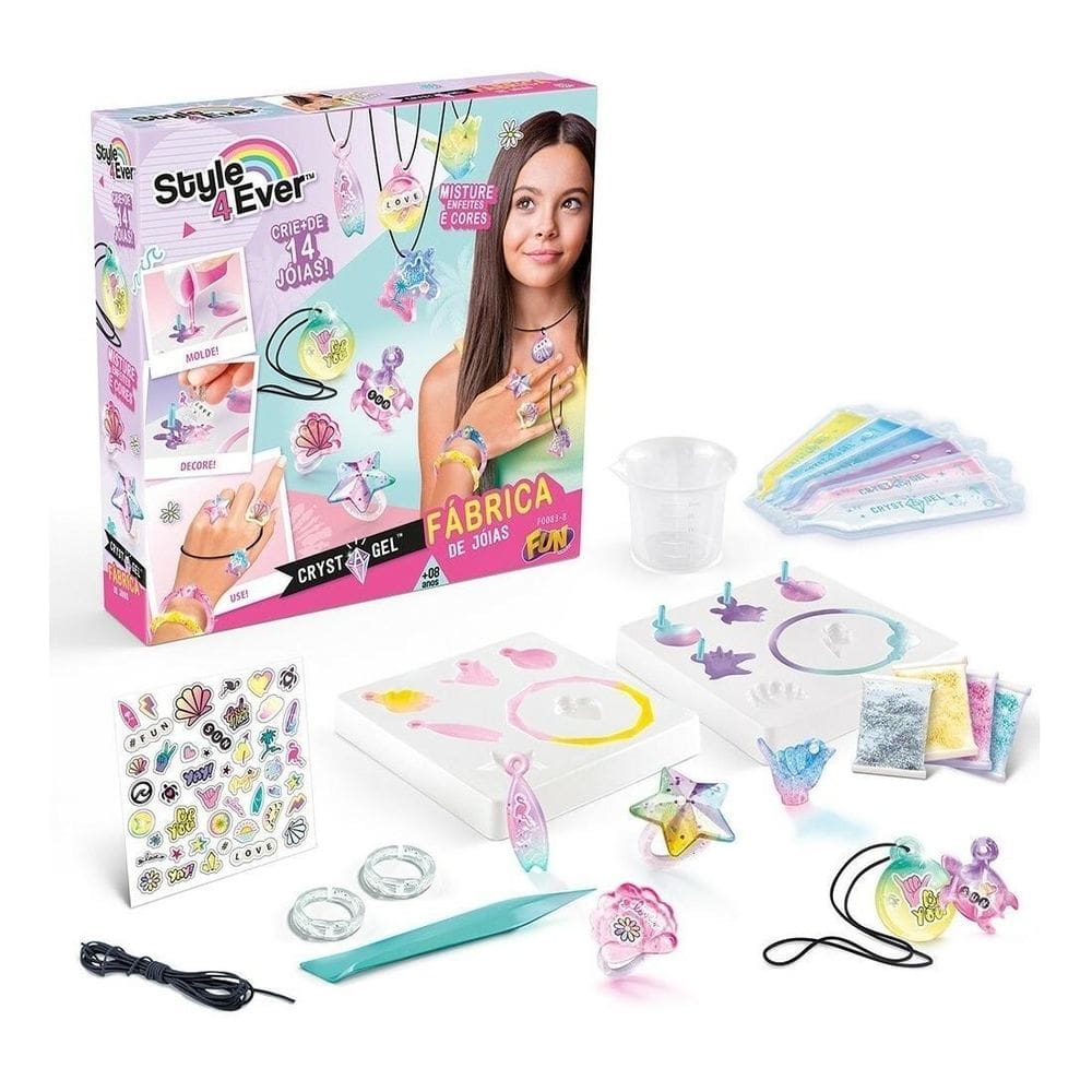 Fábrica Jóias Pulseiras Cristal Gel Style 4 Ever Fun F00838