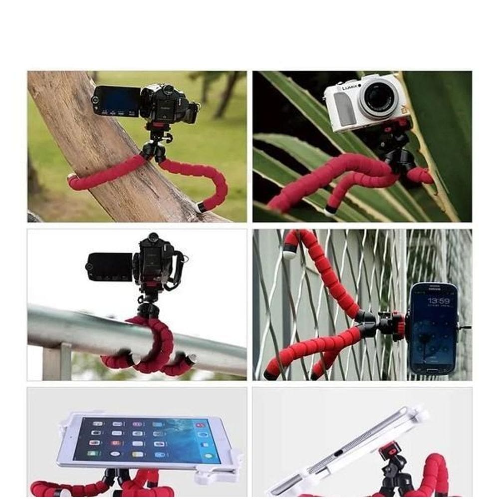 Sto768 - Mini Tripe Flexivel Universal Suporte Celular 25Cm Portatil