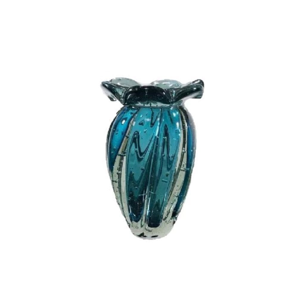 Vaso De Murano Jasmine Acqua 19X11Cm