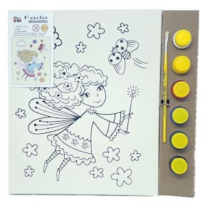 Kit Pintura Tela 25X30Cm Fada - Kits For Kids