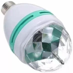 Lâmpada De Tomada Led Colorido Giratória Bola Maluca Festa
