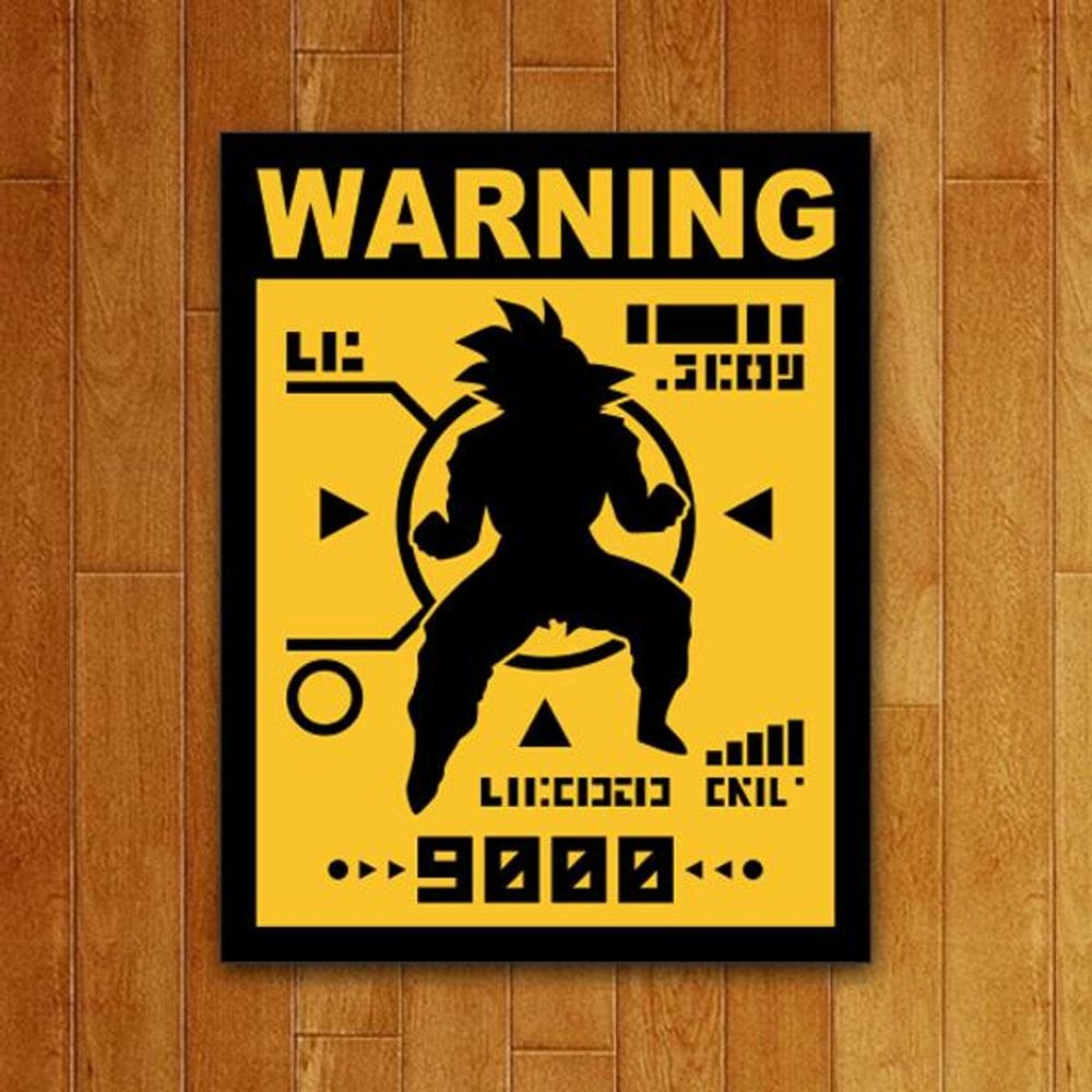 Placa Decorativa - Over 9000