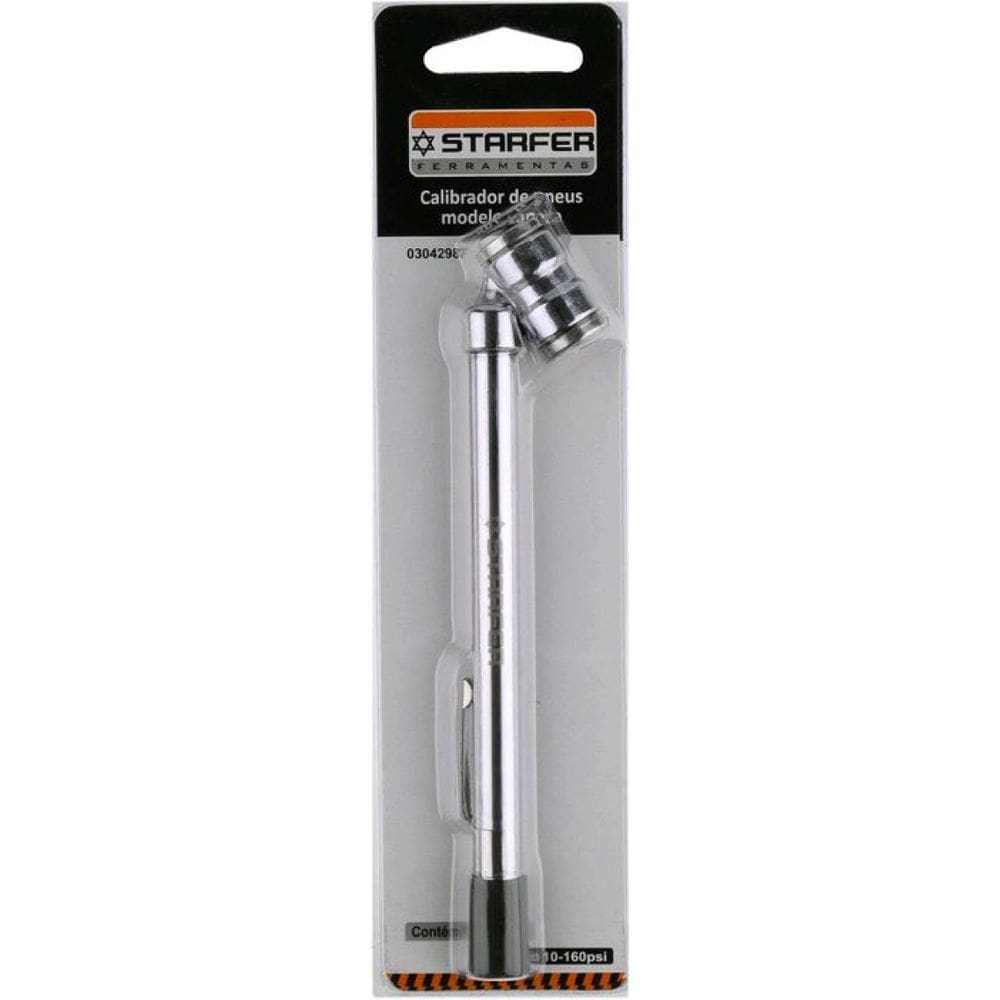 Calibrador De Pneu Canudo Duplo 10/160psi Starfer