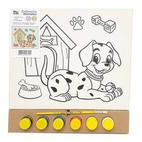 Kit Pintura Tela 25X30Cm Dálmata - Kits For Kids