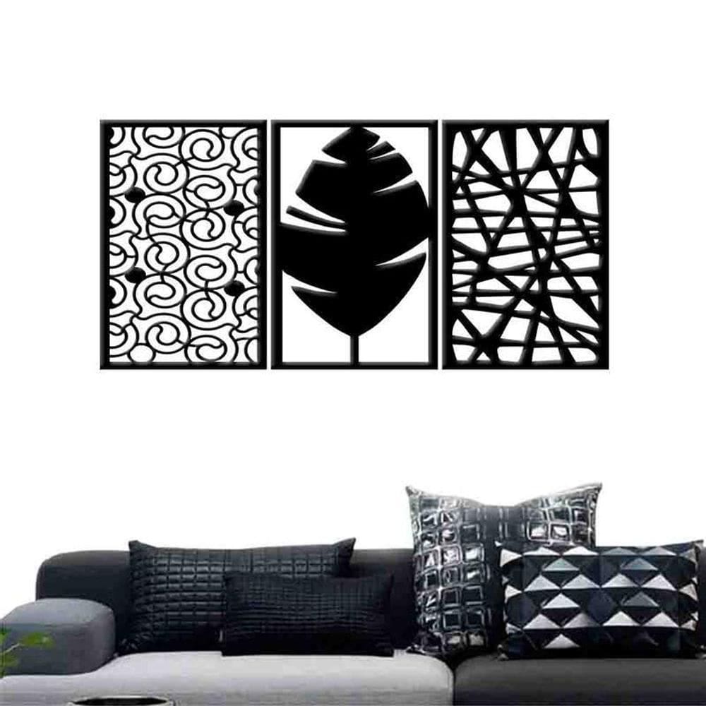 Quadro Decorativo Abstrato 3Mm  Vazado - Mdf