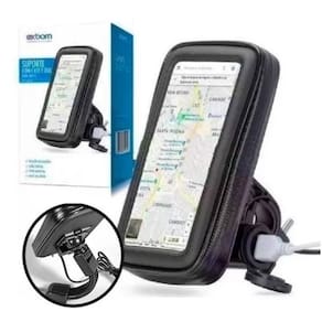 Suporte Celular Moto Carregador Usb Case Prova D`Agua 360°