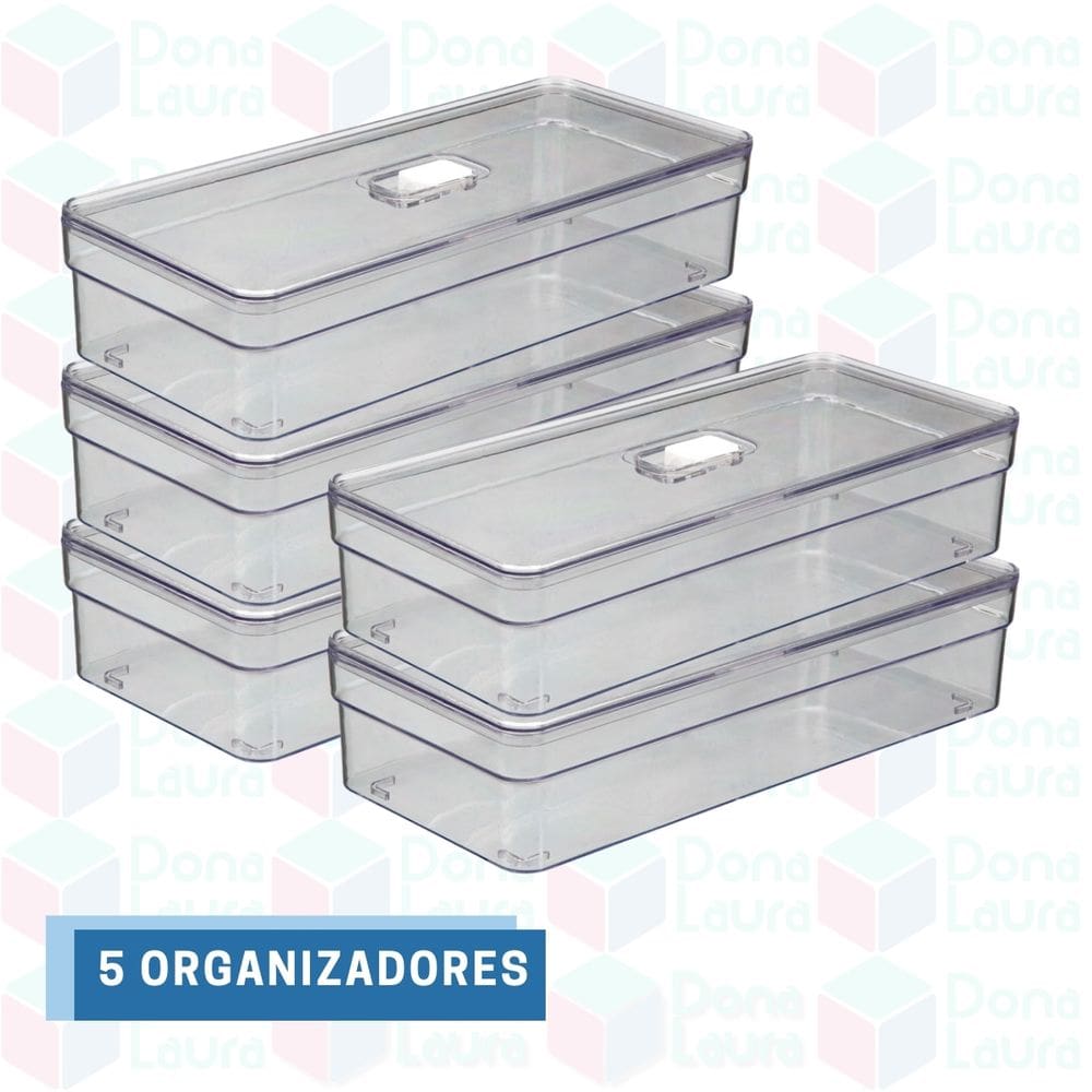 Jogo 5 Organizadores Modular Acrilico Com Porta Ovos Cozinha