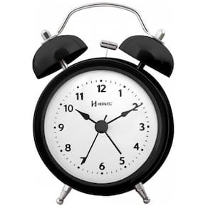 Relogio Despertador Retrô Herweg Analógico Preto